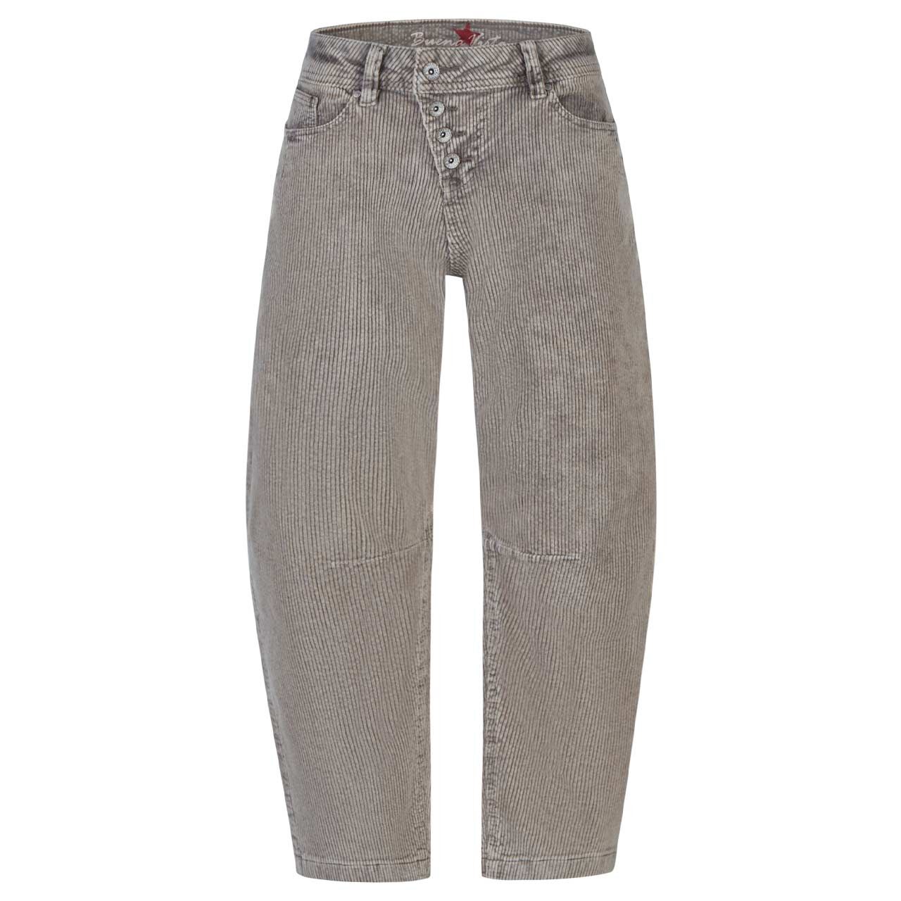 Damen Cordhose Malibu 7/8 Relaxed Corduroy von Buena Vista in Beige, Vorderansicht
