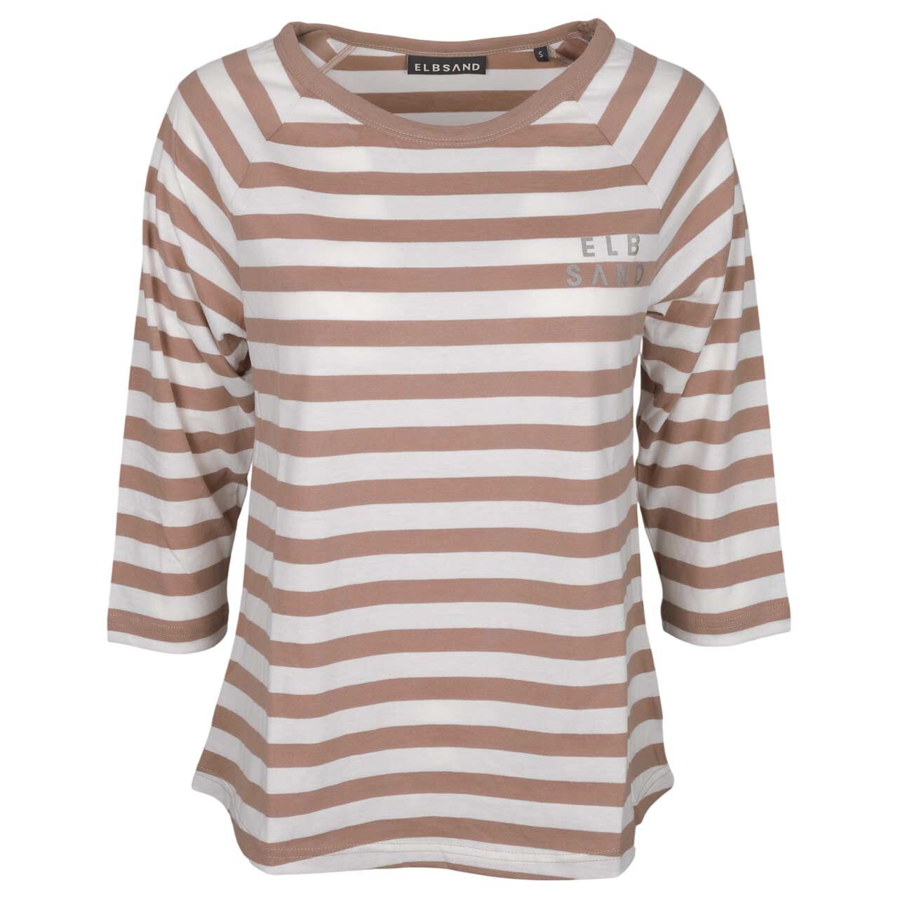 Elbsand Damen 3/4 Arm Shirt Celin nougat cloud white stripe