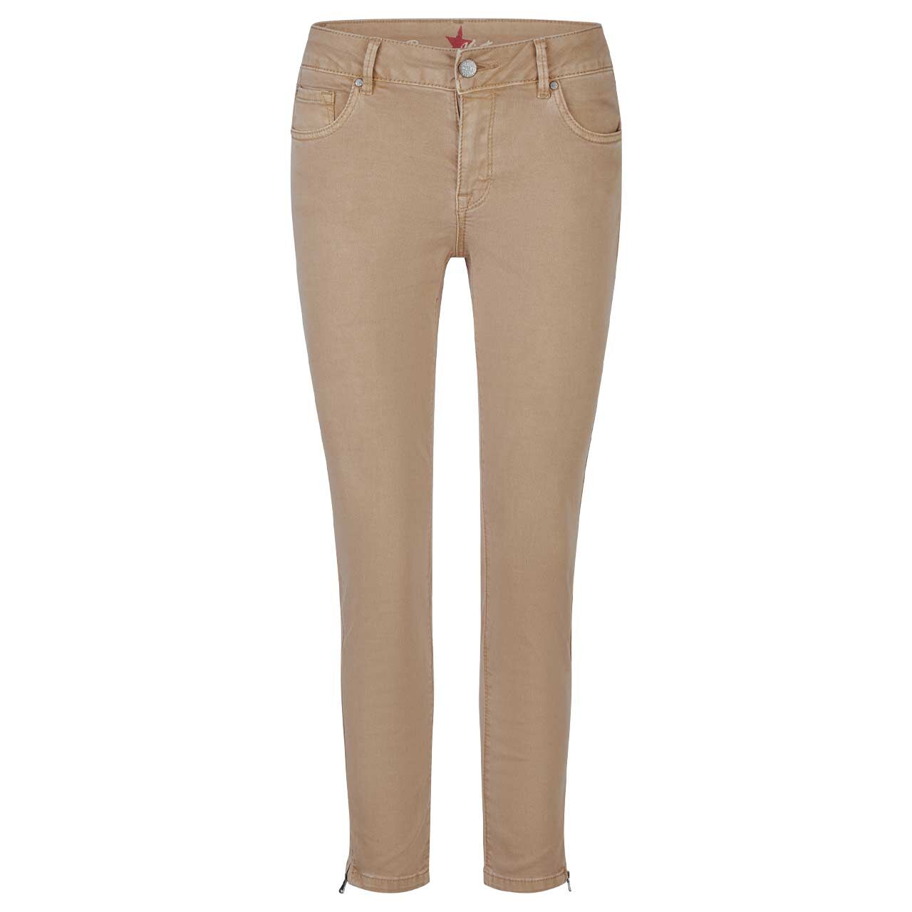 Damen Baumwollhose Italy V 7/8 Stretch Twill von Buena Vista in Hellbraun, Vorderansicht