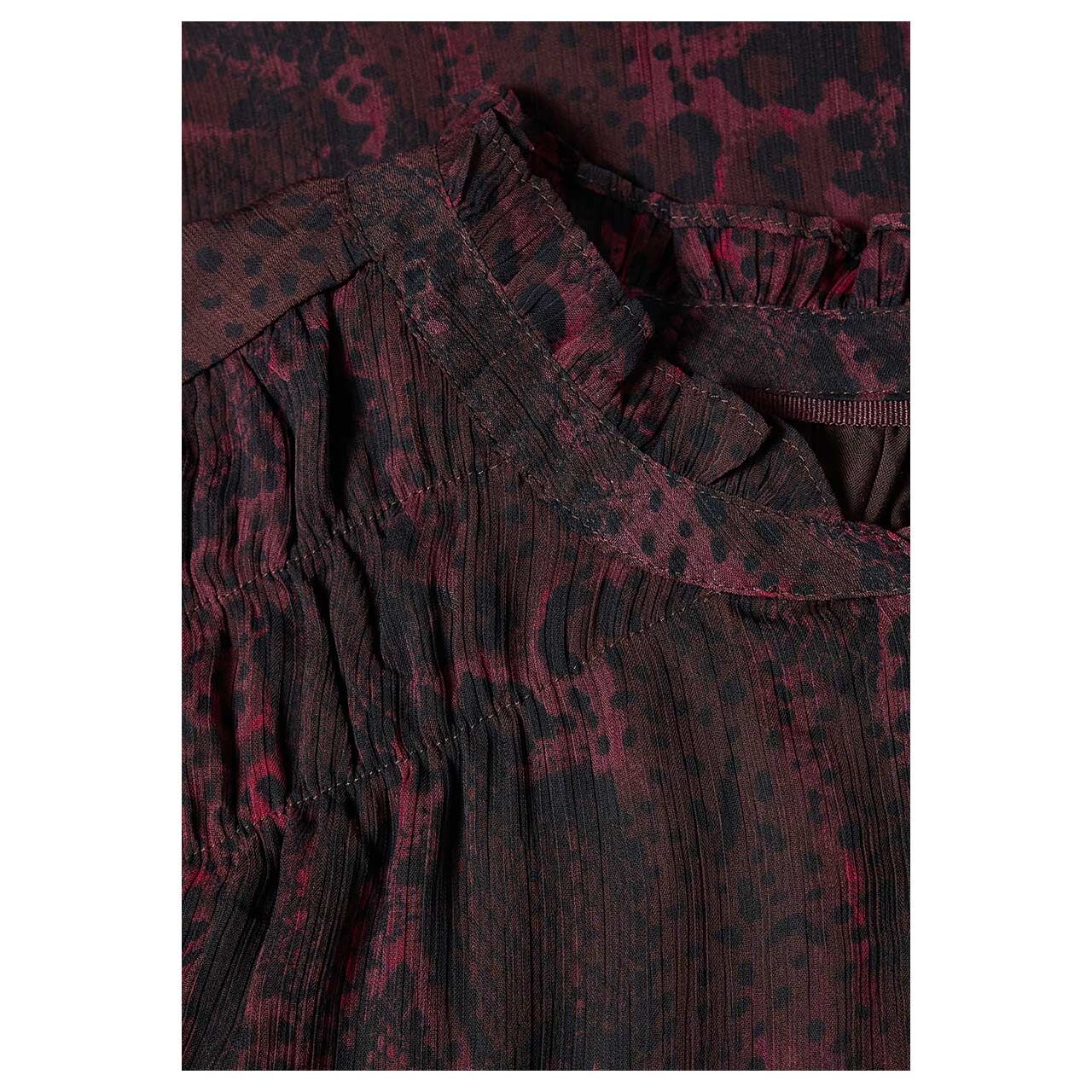 Street One Studio Damen Langarm Bluse Chiffon Tunic russet red printed