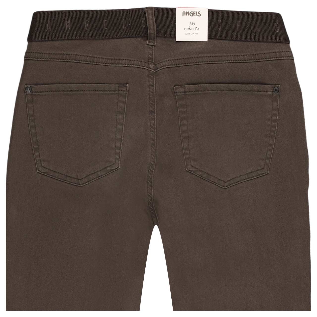 Damen 7/8 Jeans Ornella Sporty von Angels in Dunkelbraun, detaillierte Rückansicht