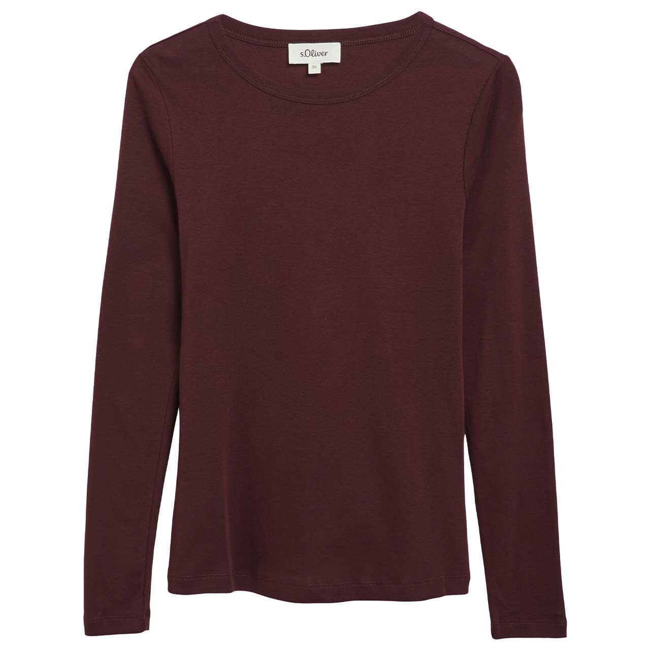 s.Oliver Damen Langarm Shirt burgundy