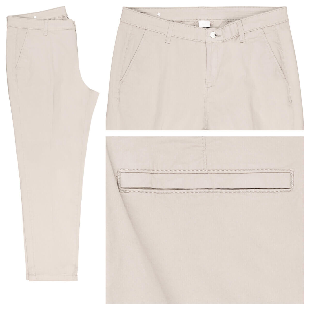 MAC Chino 7/8 Baumwollhose ivory