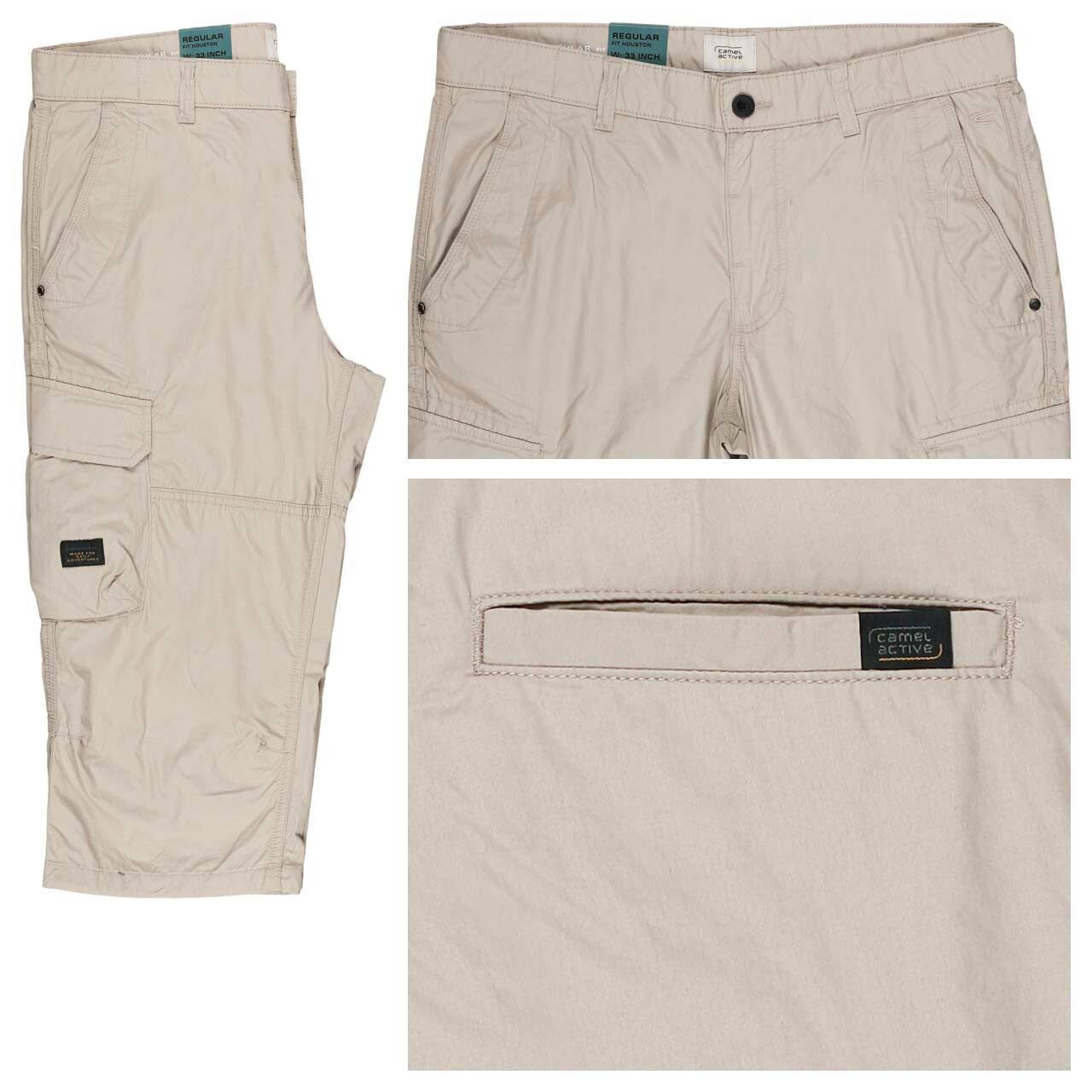 Camel active Houston 3/4 Cargo Baumwollhose light beige