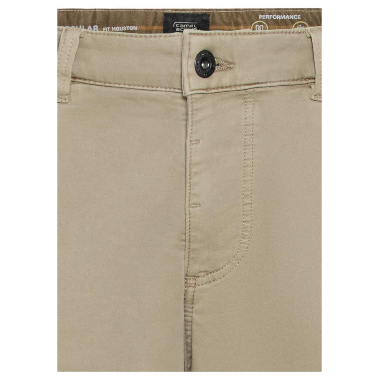 Herren Baumwollhose Houston von Camel active in Beige, detaillierte Vorderansicht