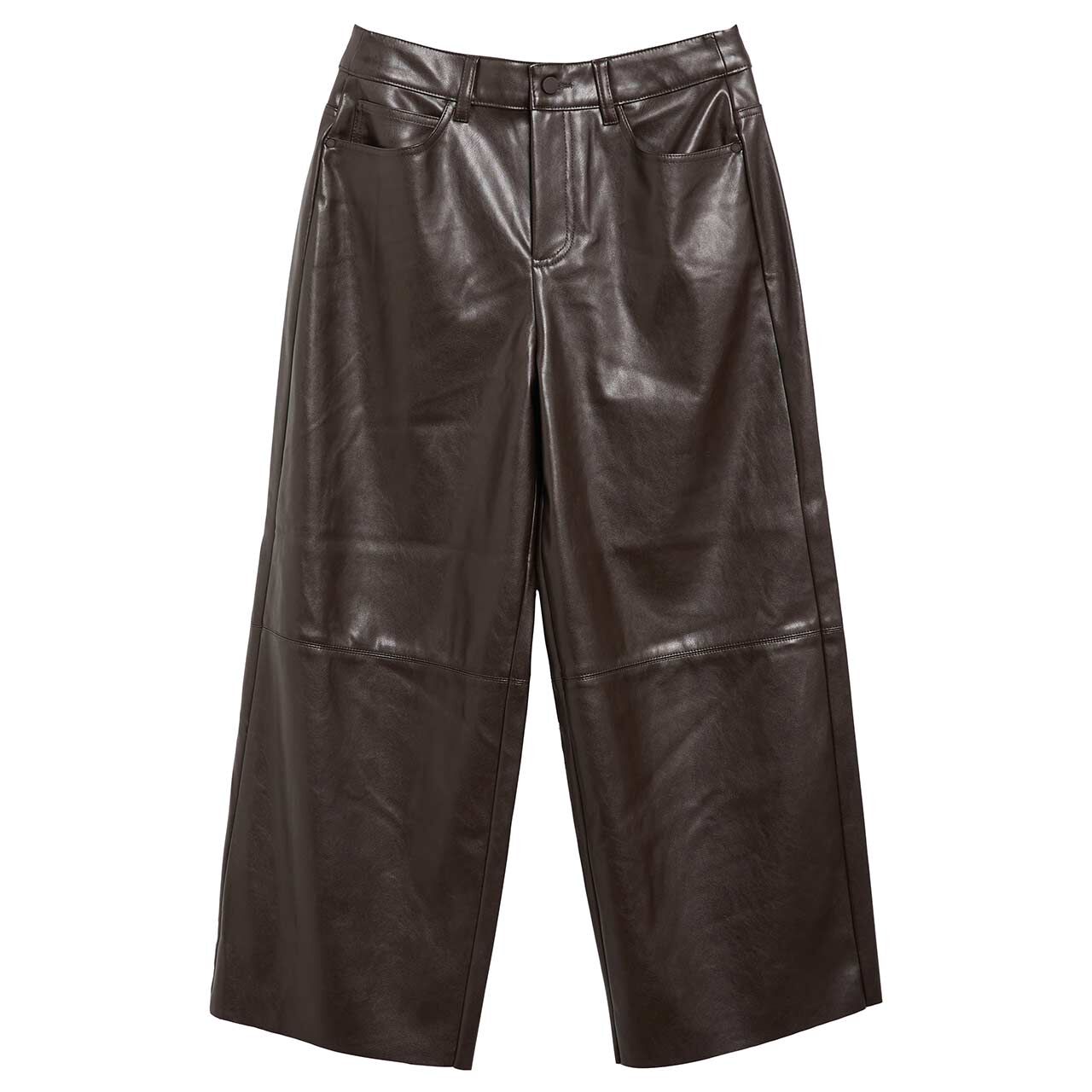 s.Oliver Damen Culotte 7/8 Hose bitter chocolate leather look