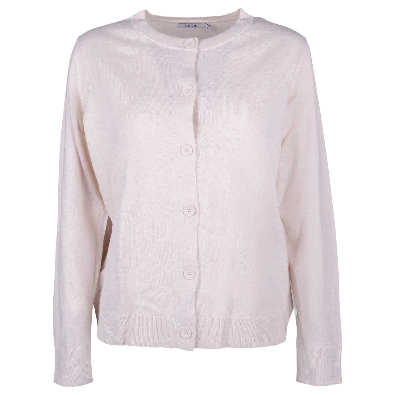 Cecil Damen Strickjacke Buttoned Cardigan oat milk beige melange