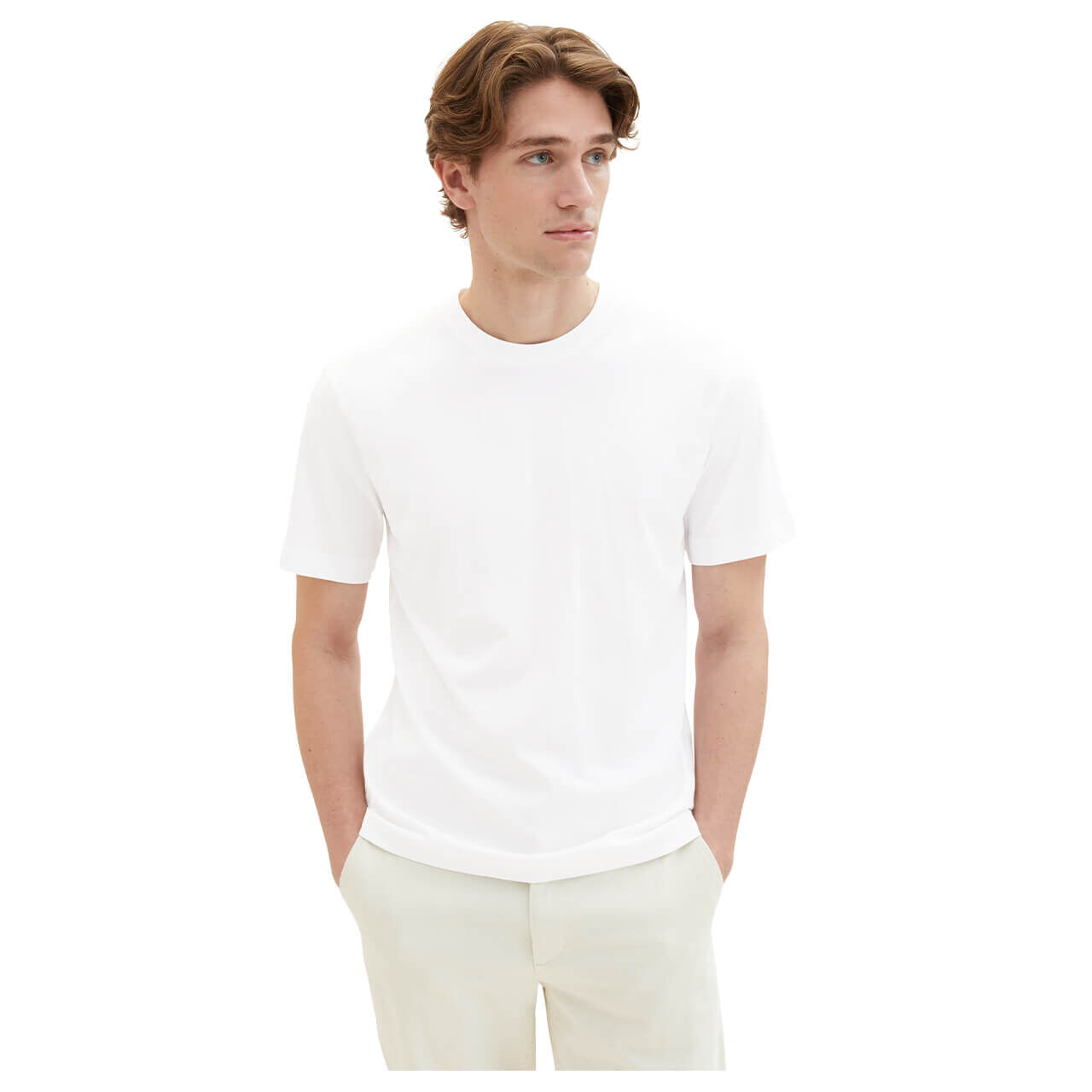 Tom Tailor Herren T-Shirts smart white