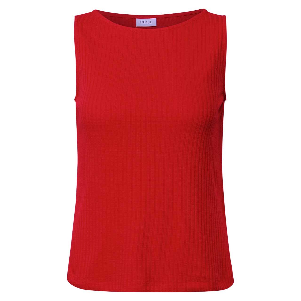 Cecil Damen Top Rib glazed apple red