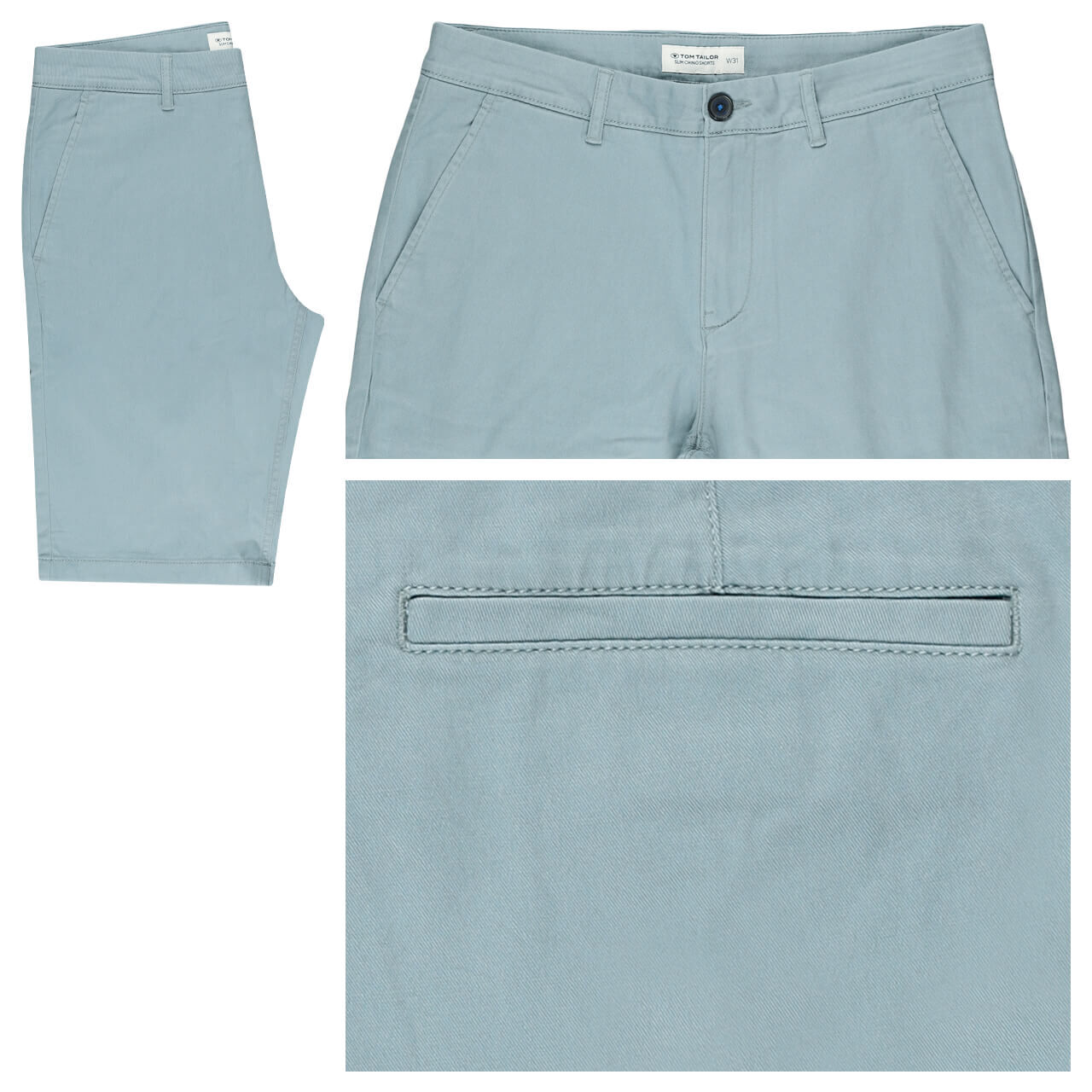 Tom Tailor Chino Baumwoll Bermuda grey blue Tom Tailor Chino Baumwoll Bermuda grey blue