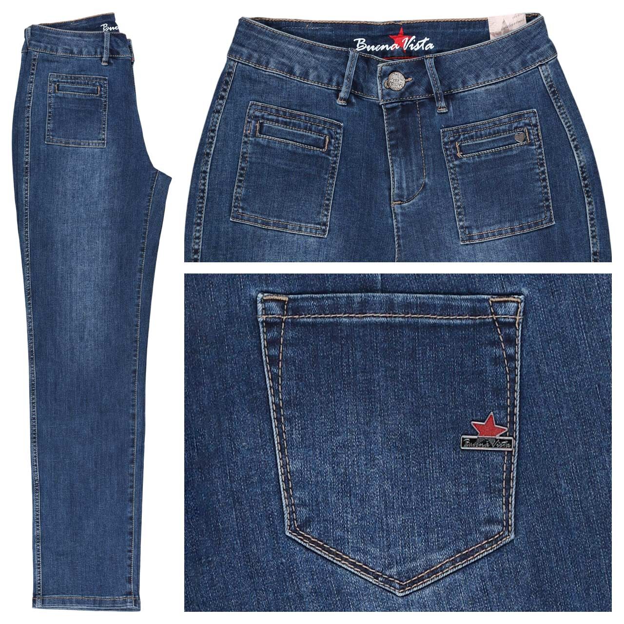 Buena Vista Stella-Zip Stretch Denim Jeans dark used