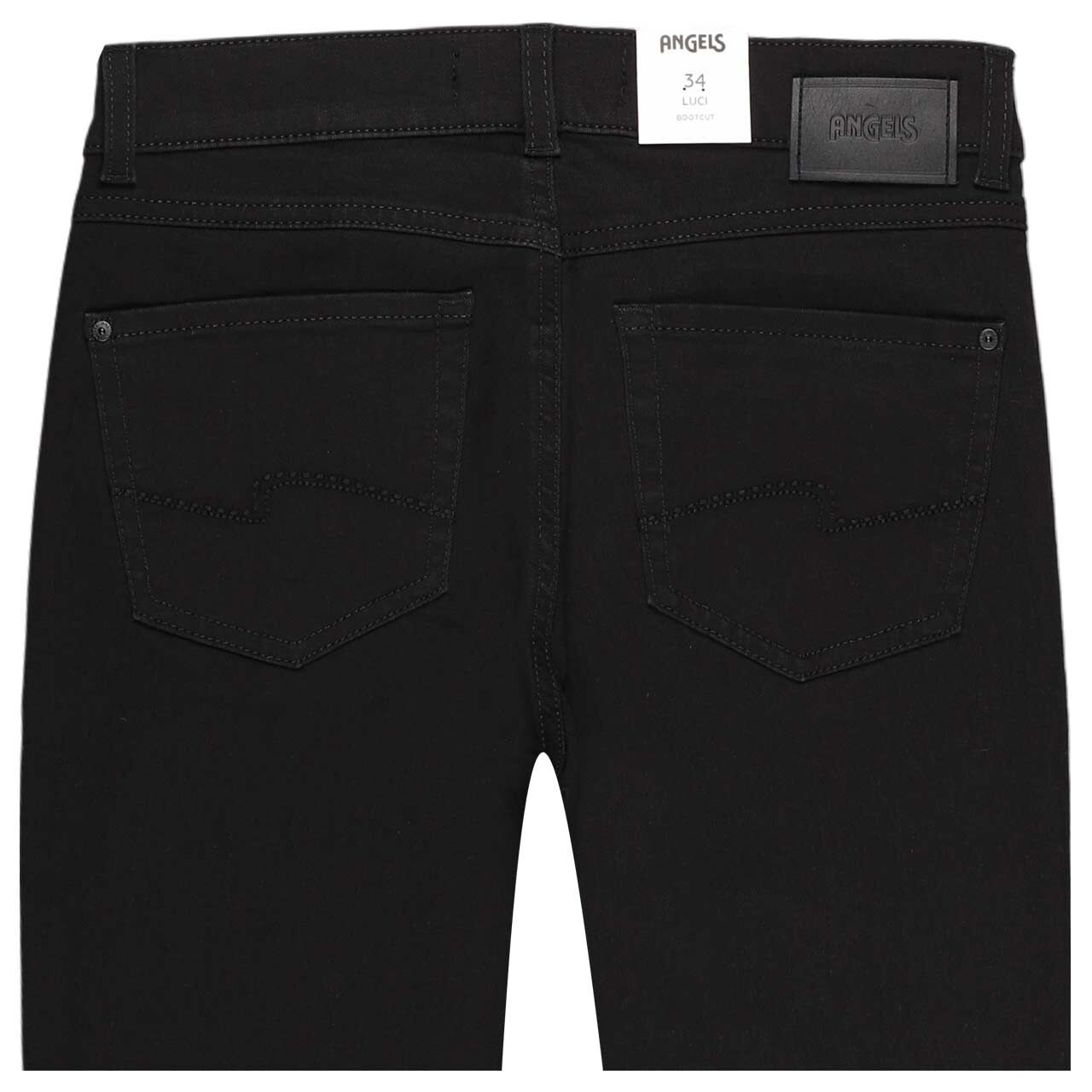 Damenjeans Luci von Angels in Schwarz, detaillierte Rückansicht