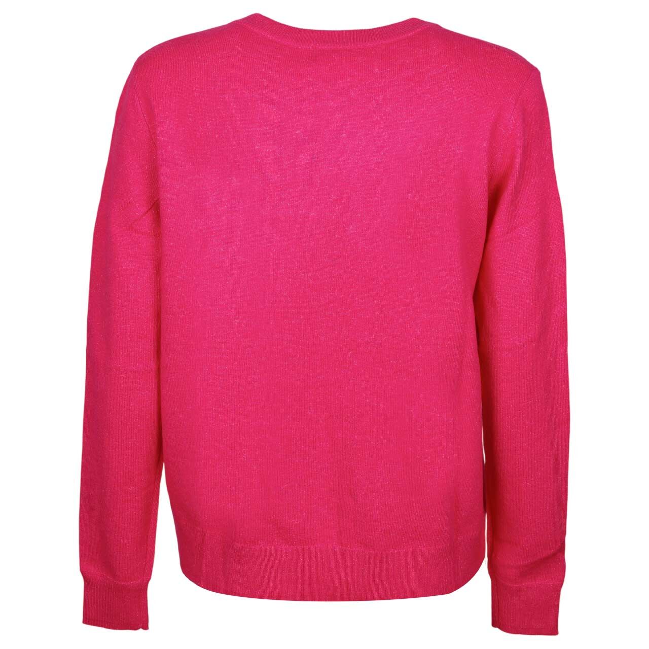Damen Pullover Cosy Roundneck von Cecil in Pink meliert, Rückansicht