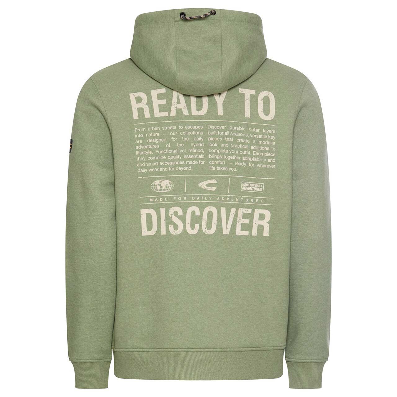 Herren Hoodie Sweatshirt von Camel active in Grün mit Print, Rückansicht