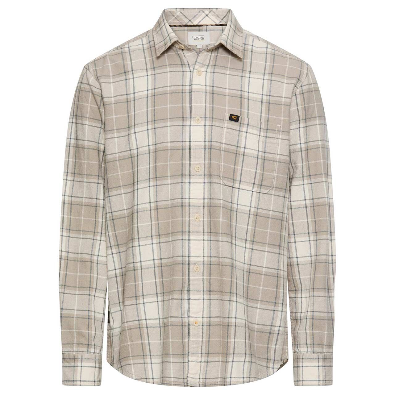 Camel active Herren Langarm Hemd light beige check