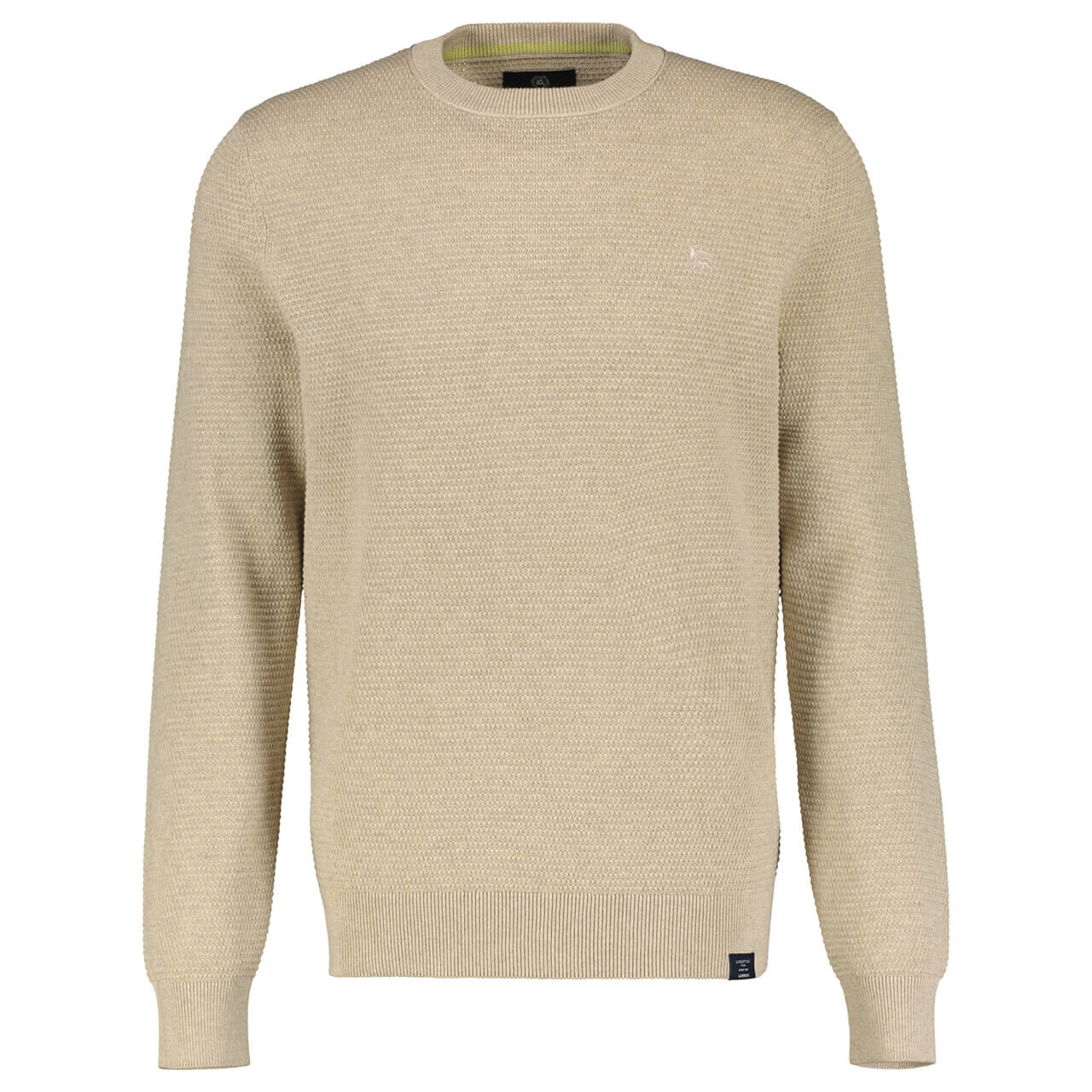 Lerros Herren Pullover O-neck tender beige melange