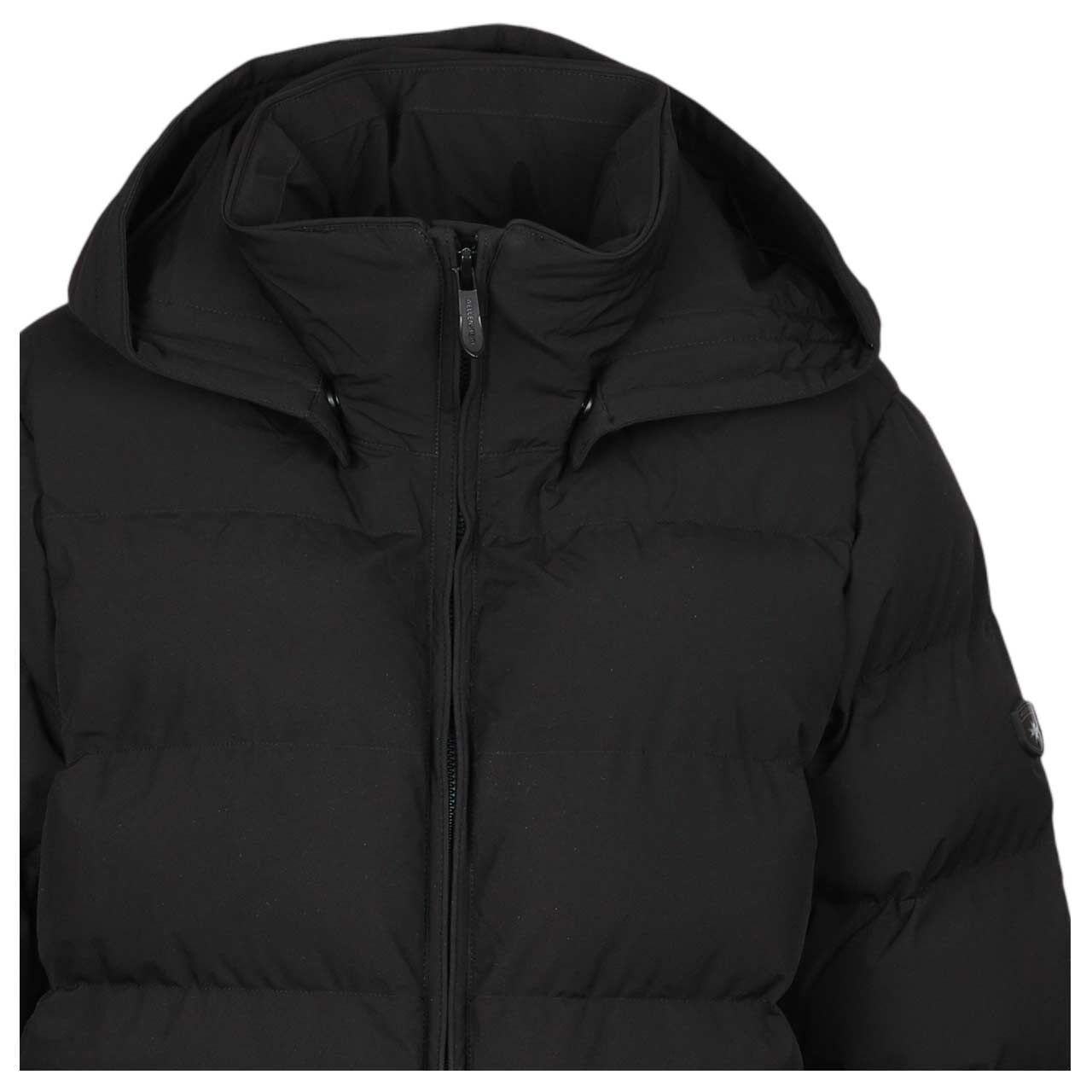 Damen Jacke Goldmine Extra Long von Wellensteyn in Schwarz, detaillierte Vorderansicht