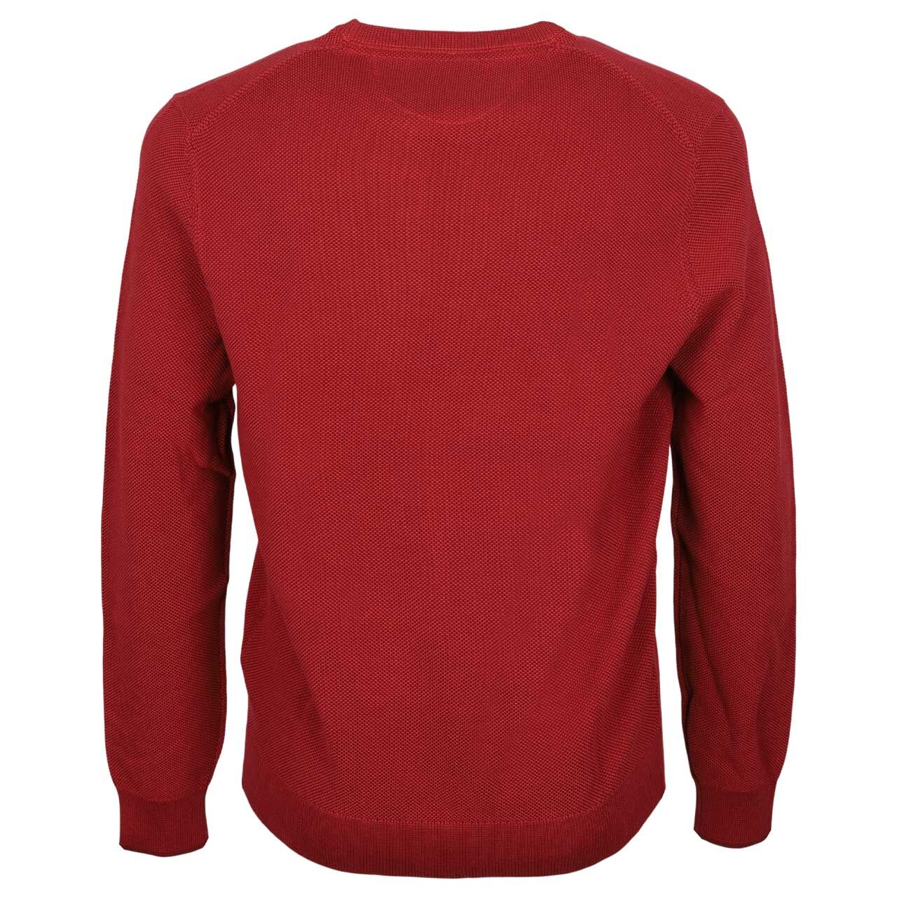 Herren Pullover O-neck von Lerros in Rot, Rückansicht