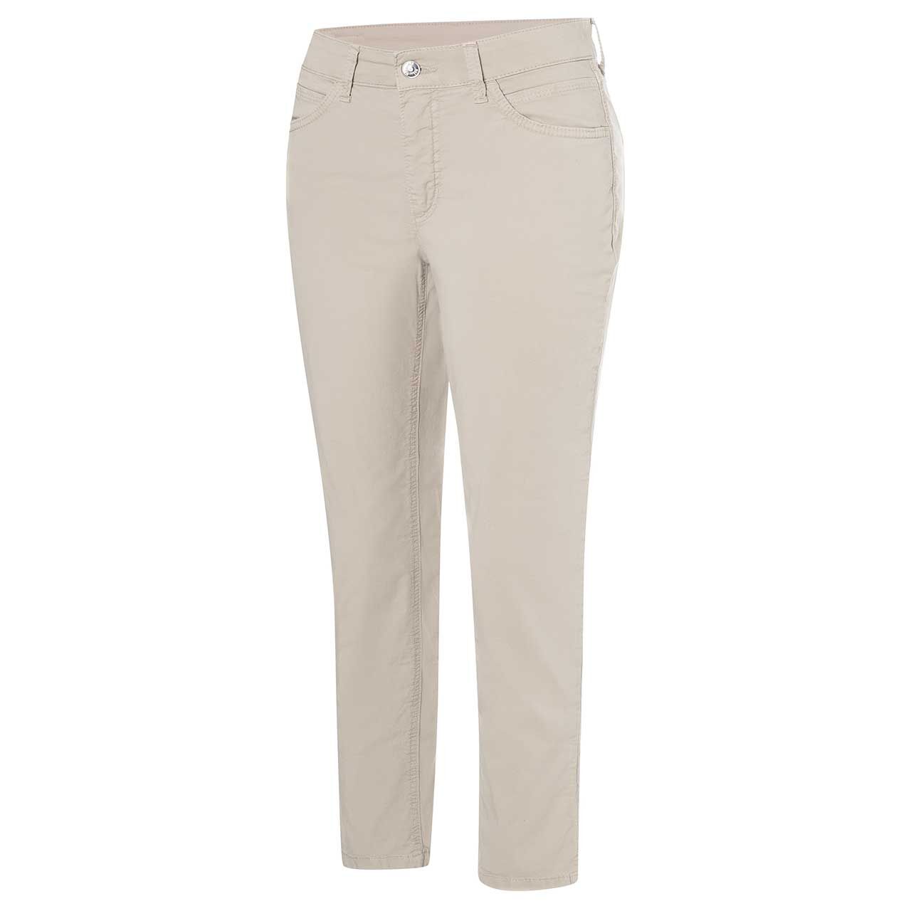 Seitenansicht der Damen 7/8 Baumwollhose Melanie von MAC in Beige