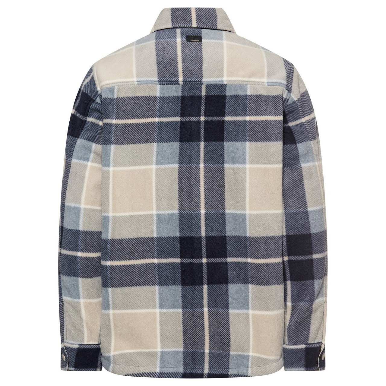 Herren Hemdjacke von Camel active in Petrol kariert, Rückansicht