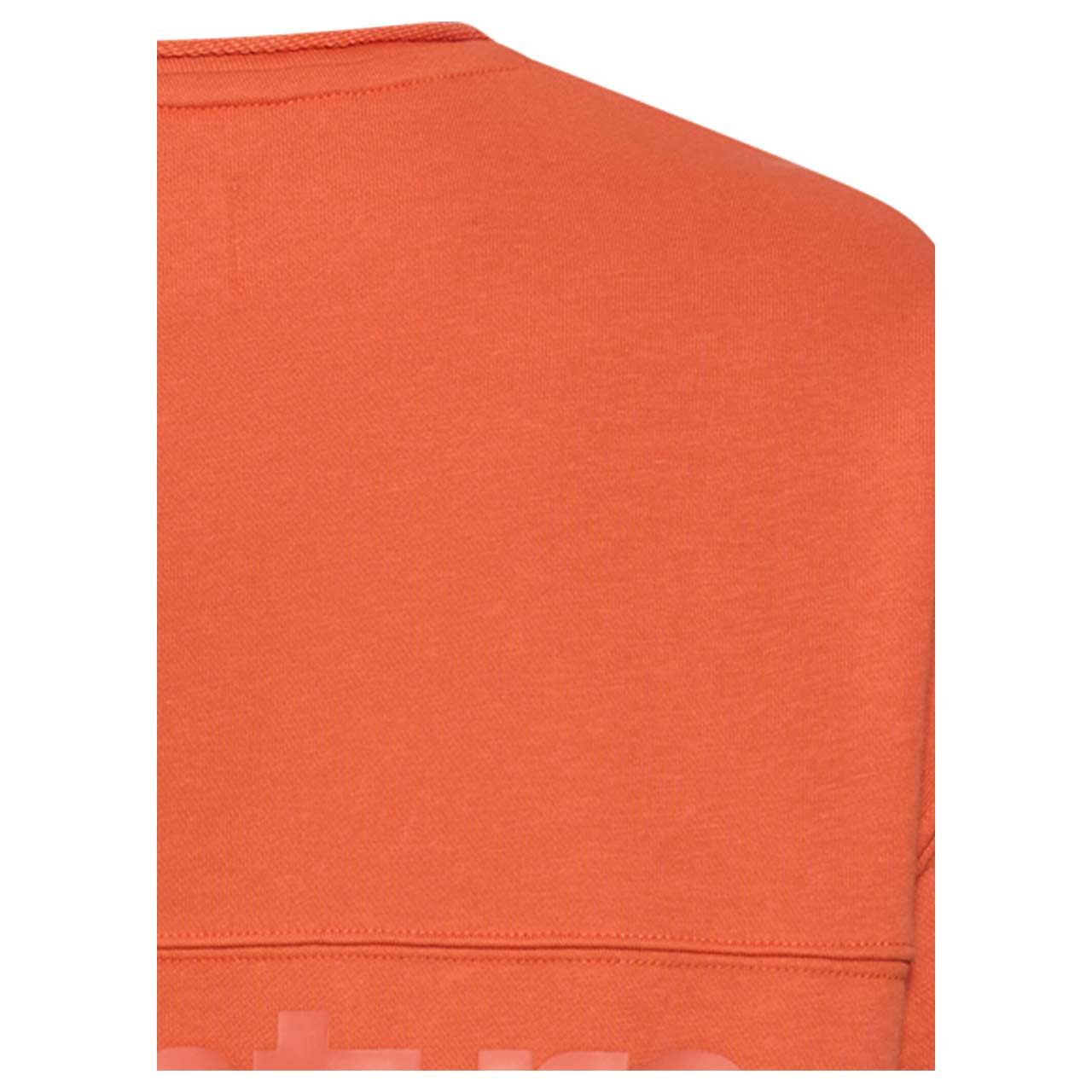 Damen Sweatshirt von Camel active in Orange mit Print, detaillierte Rückansicht Schulter