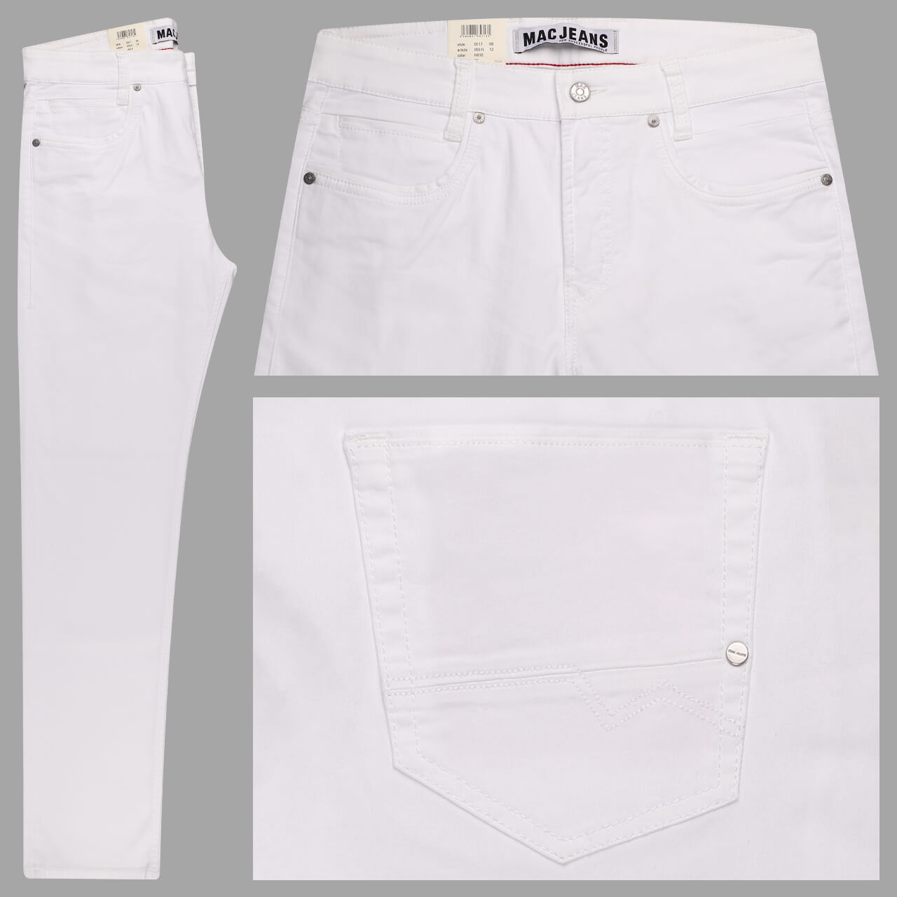 MAC Arne Pipe Jeans white