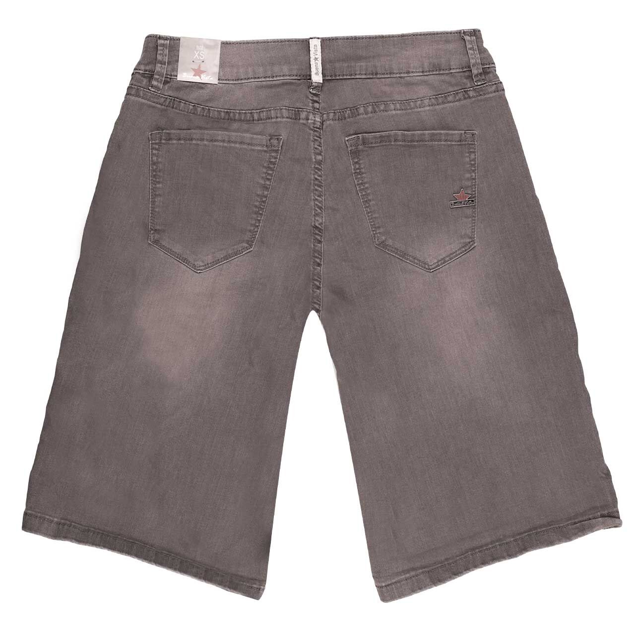 Damenjeans Italy-Short Stretch Denim von Buena Vista in Grau angewaschen, Rückansicht