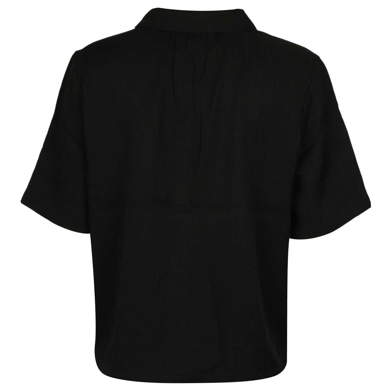 Damen Kurzarm Bluse Crinkle Buttoned von Street One Studio in Schwarz, Rückansicht