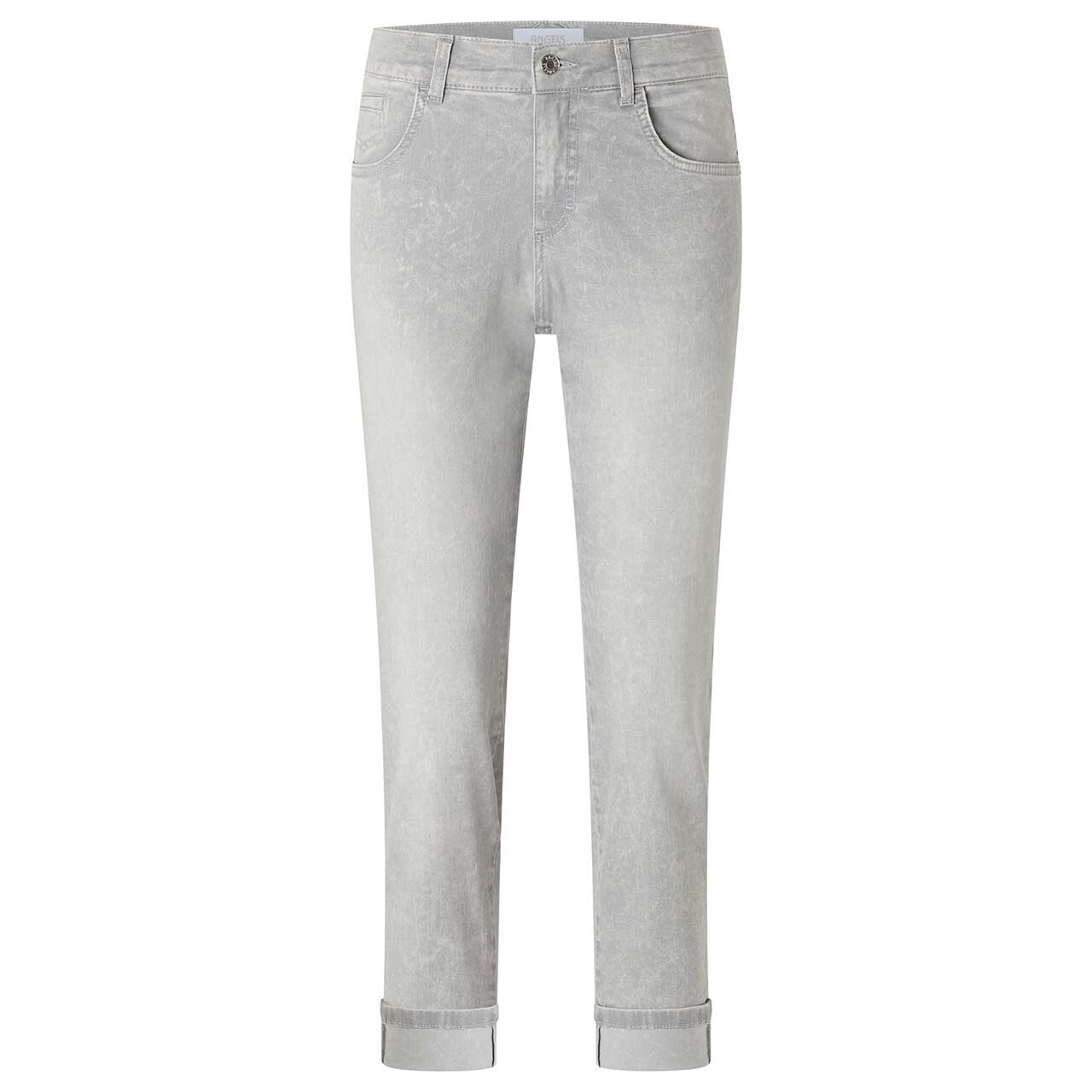 Stretch Damen 7/8 Jeans Darleen von Angels in Hellgrau angewaschen, Vorderansicht