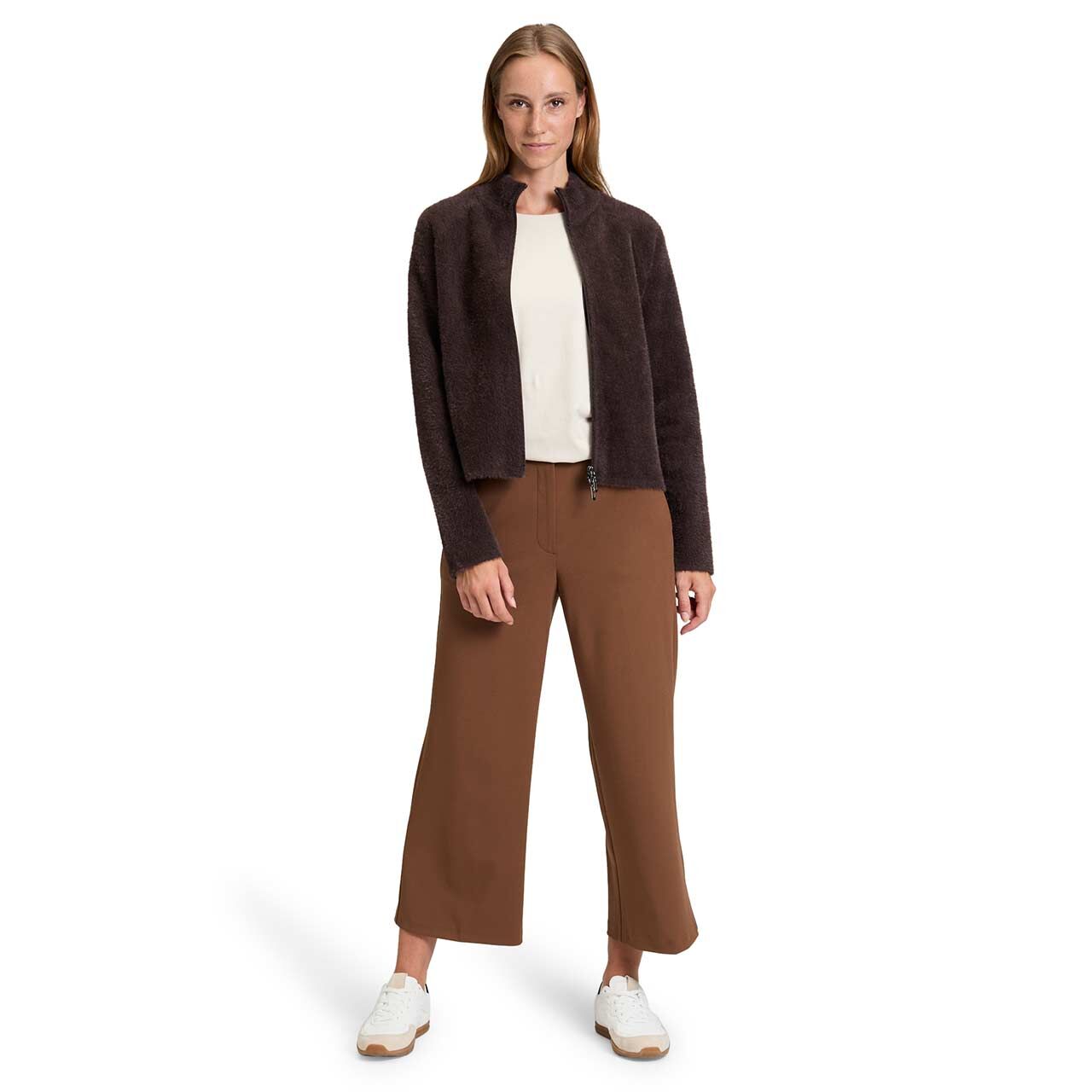 Damen Shirtjacke von Betty Barclay in Dunkelbraun, Ganzkörperansicht