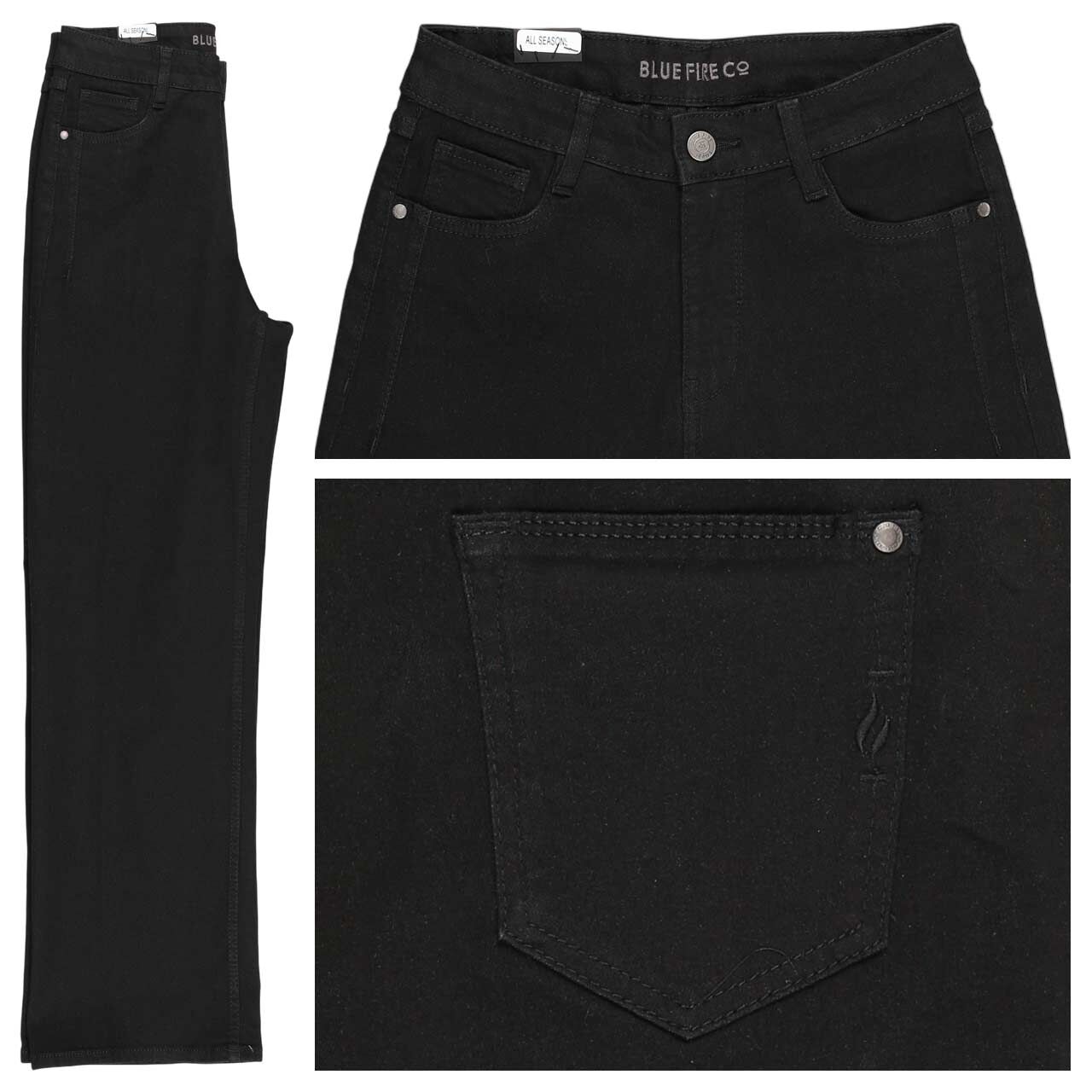 Blue Fire Judy Jeans black