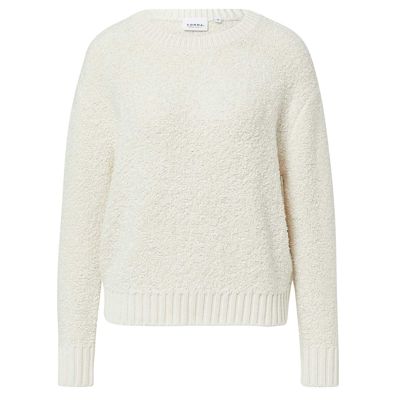 Comma Damen Pullover creme white