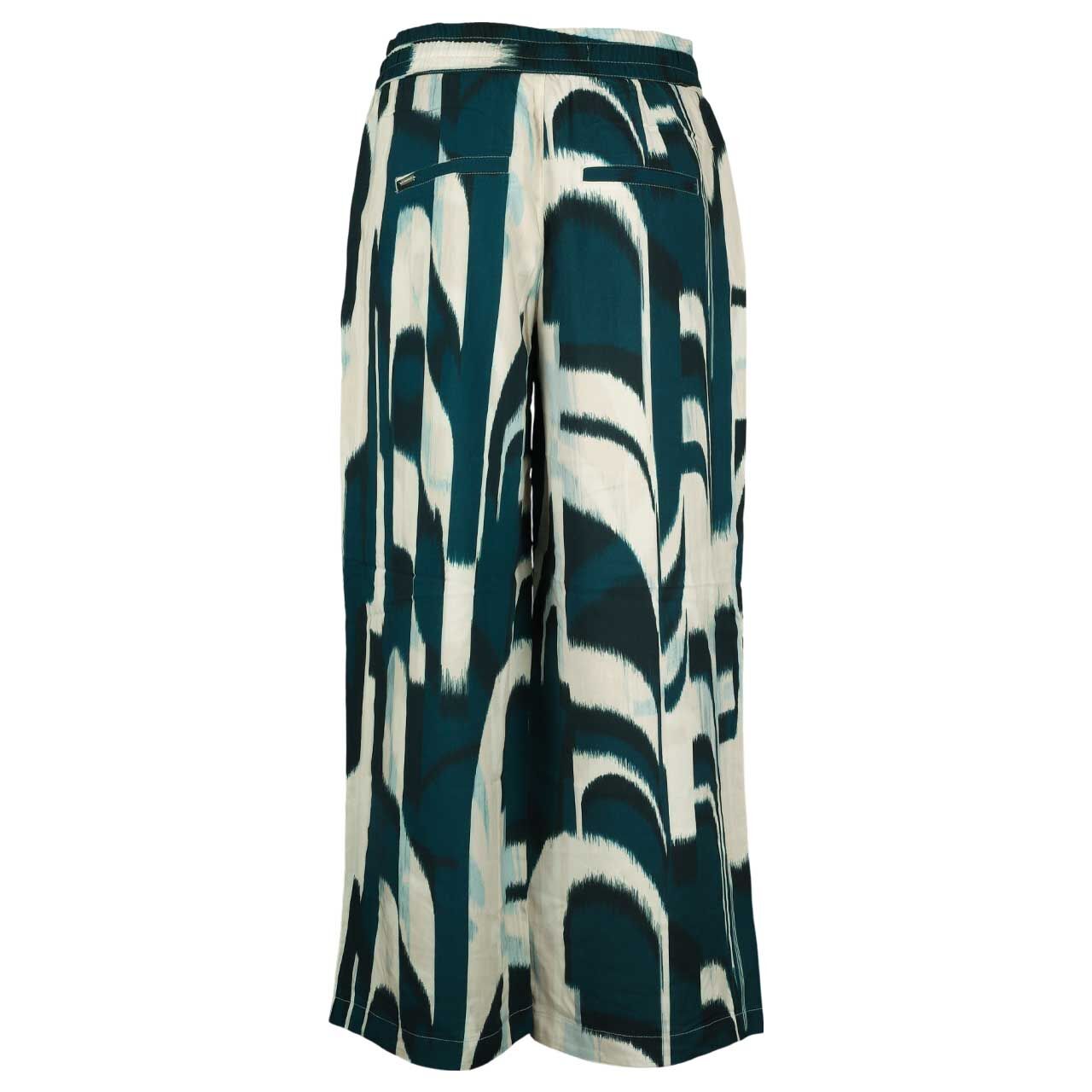 Damen 7/8 Hose Emee Wide Leg von Street One in Petrol mit Print, Rückansicht