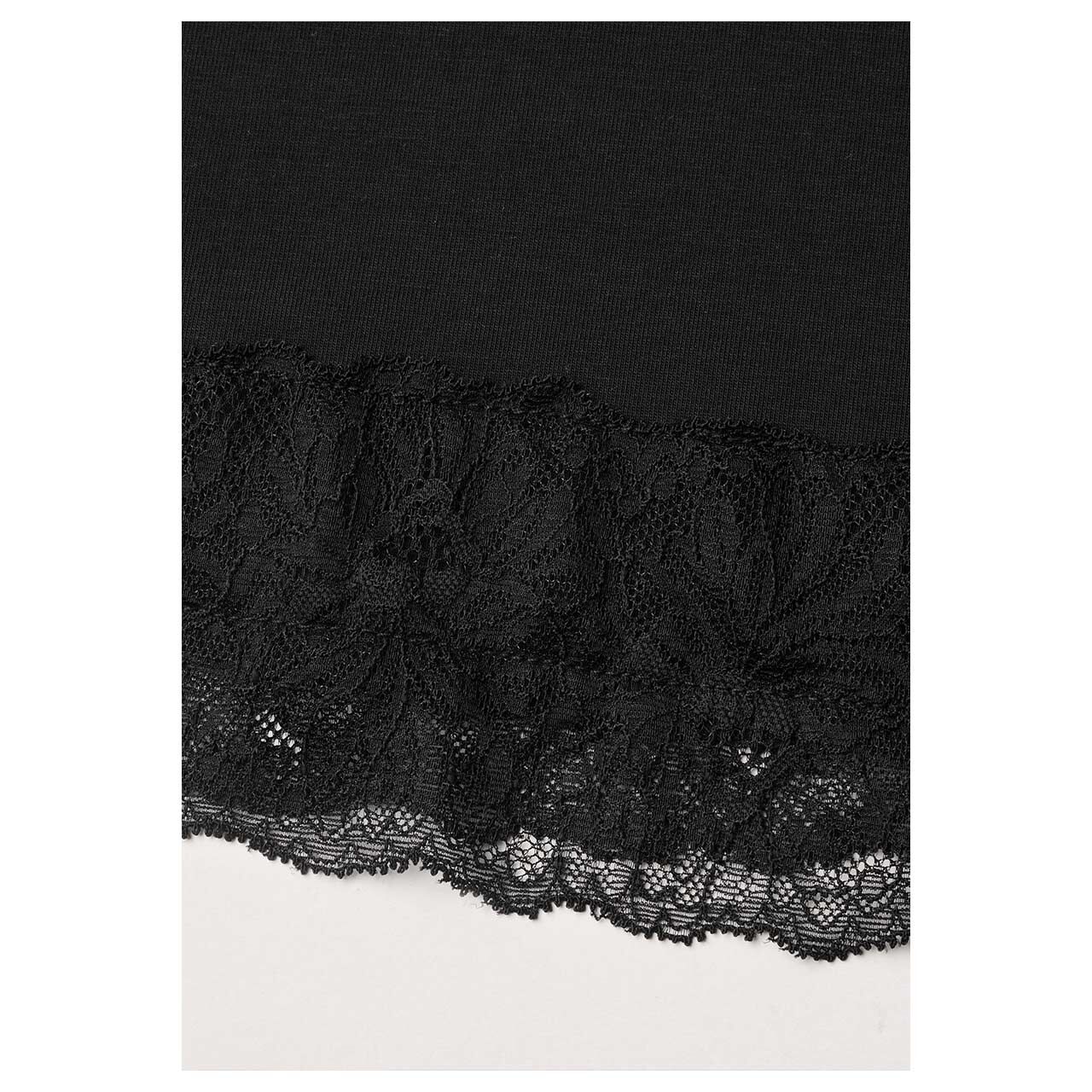 Street One Damen Langarm Shirt Basic Lace Cuffs black