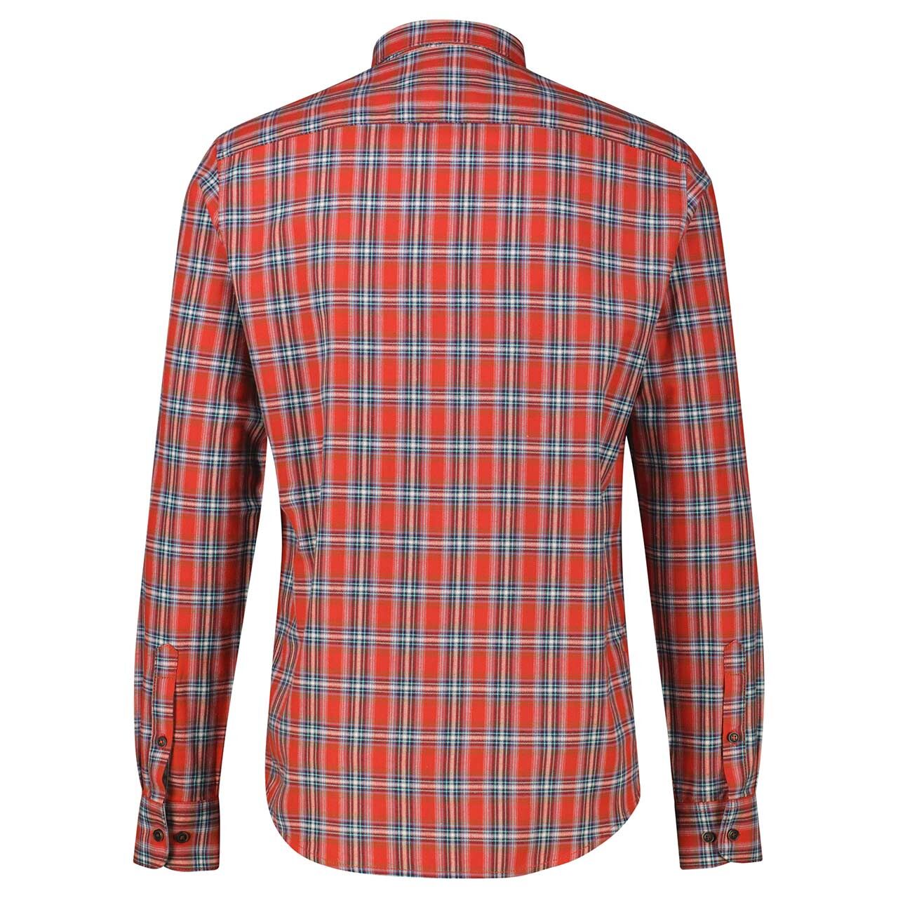 Herren Hemd von Lerros in Rot kariert, Rückansicht