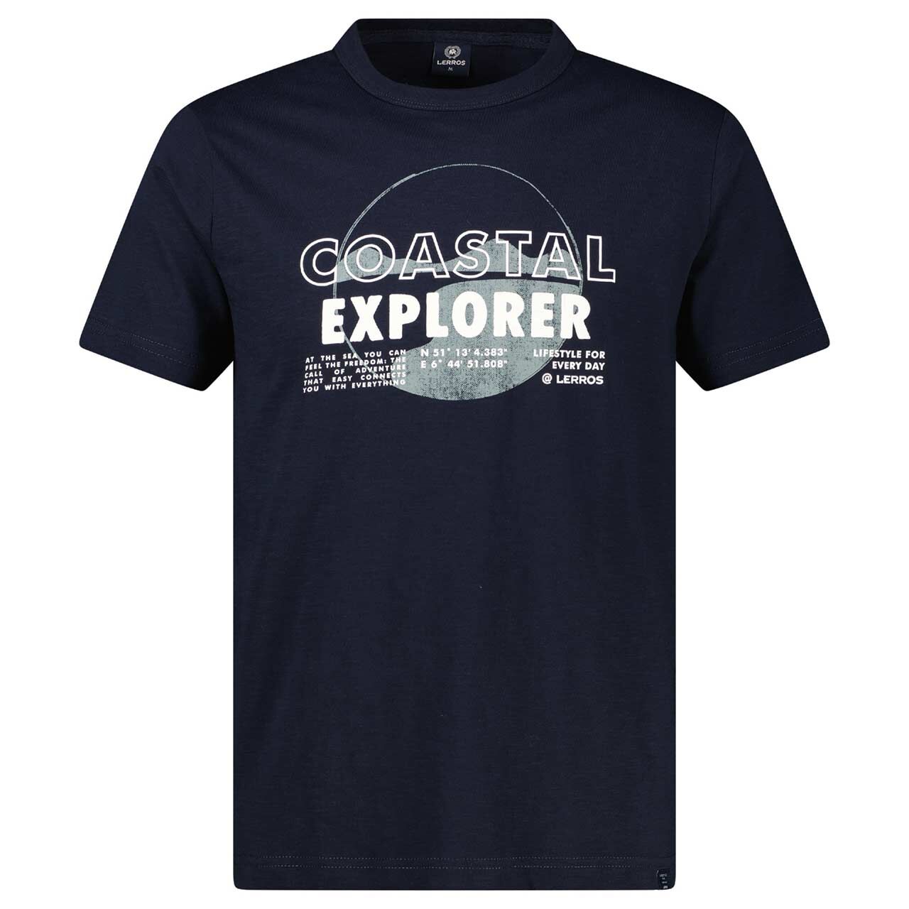 Lerros Herren T-Shirt classic navy print