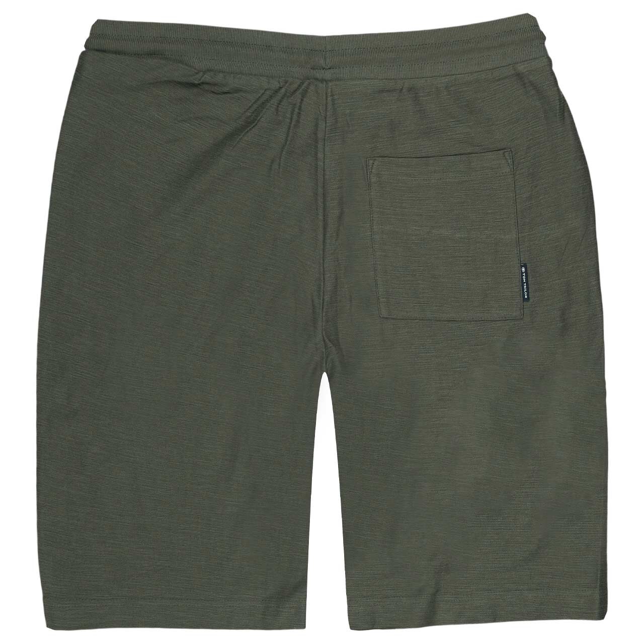 Herren Structured Shorts von Tom Tailor in Dunkelgrün, Rückansicht