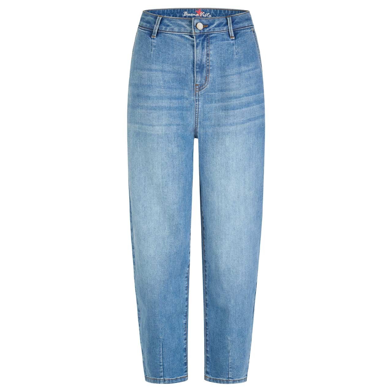 Damen 7/8 Jeans Ballon von Buena Vista in Blau angewaschen, Vorderansicht