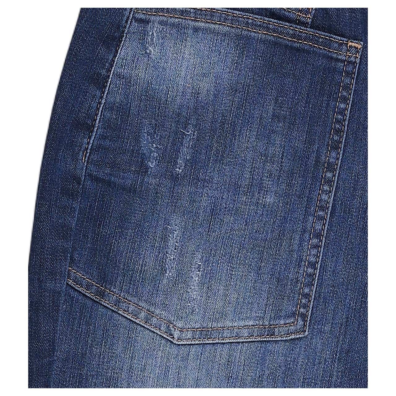 Damen 7/8 Jeans Liberta TU von Angels in Blau verwaschen mit Destroyed-Effekten, Detailansicht Destroyed-Effekte