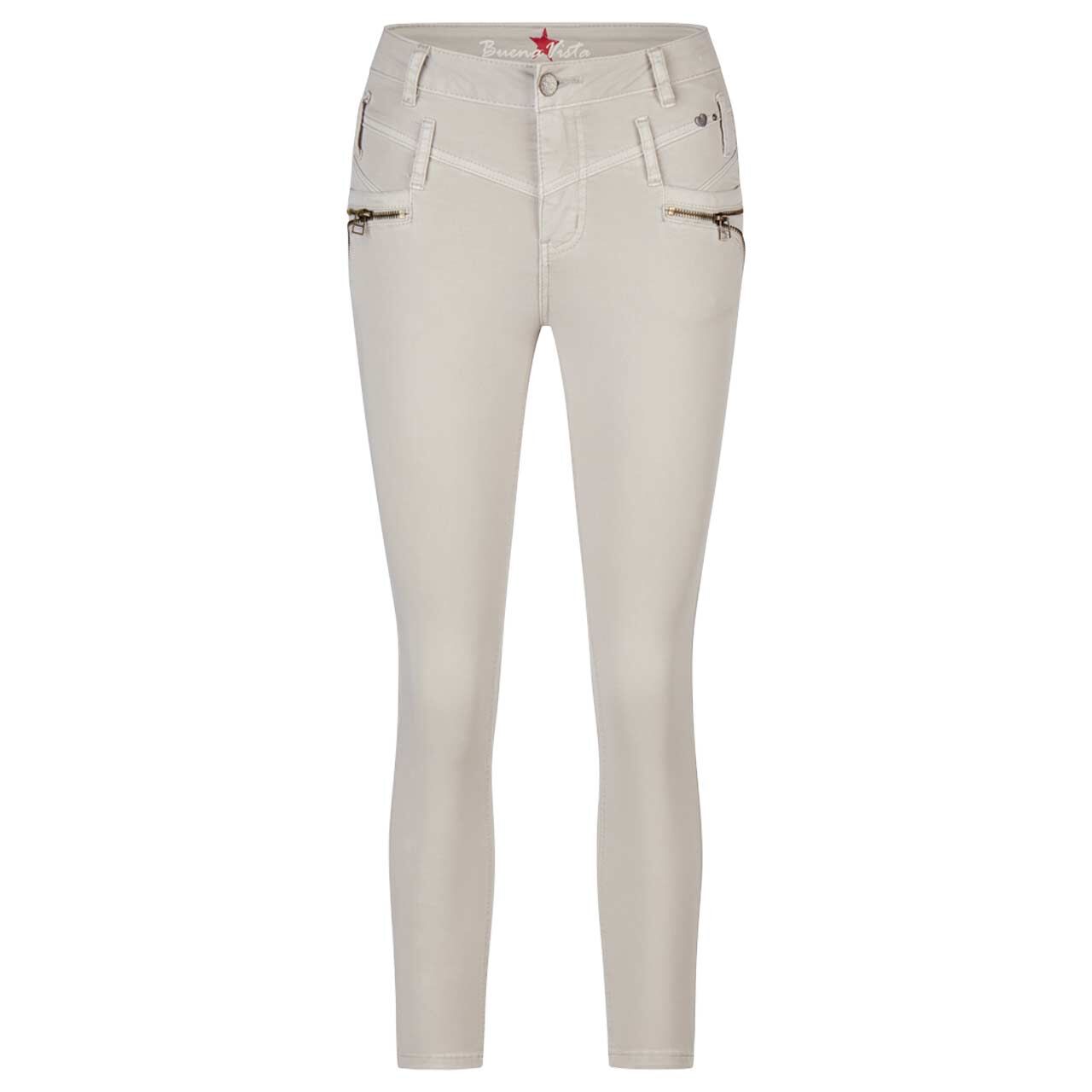 Damen Baumwollhose Florida-Z 7/8 Stretch Twill von Buena Vista in Zartgrau, Vorderansicht
