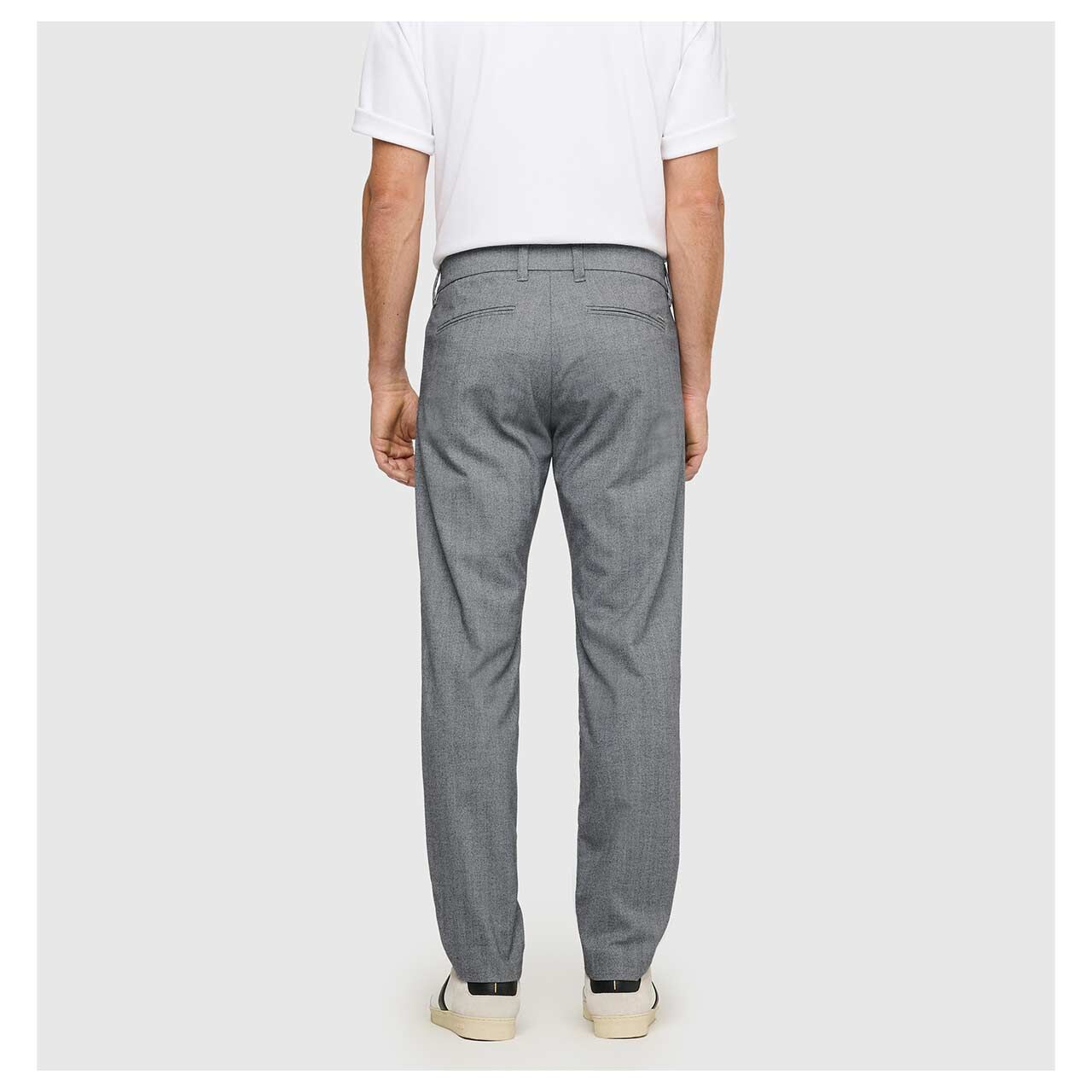 MAC Lennox Chinohose light storm grey herringbone