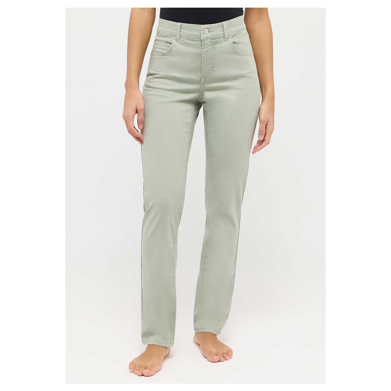 Stretch Damenjeans Cici von Angels in Jadegrün, Vorderansicht Model