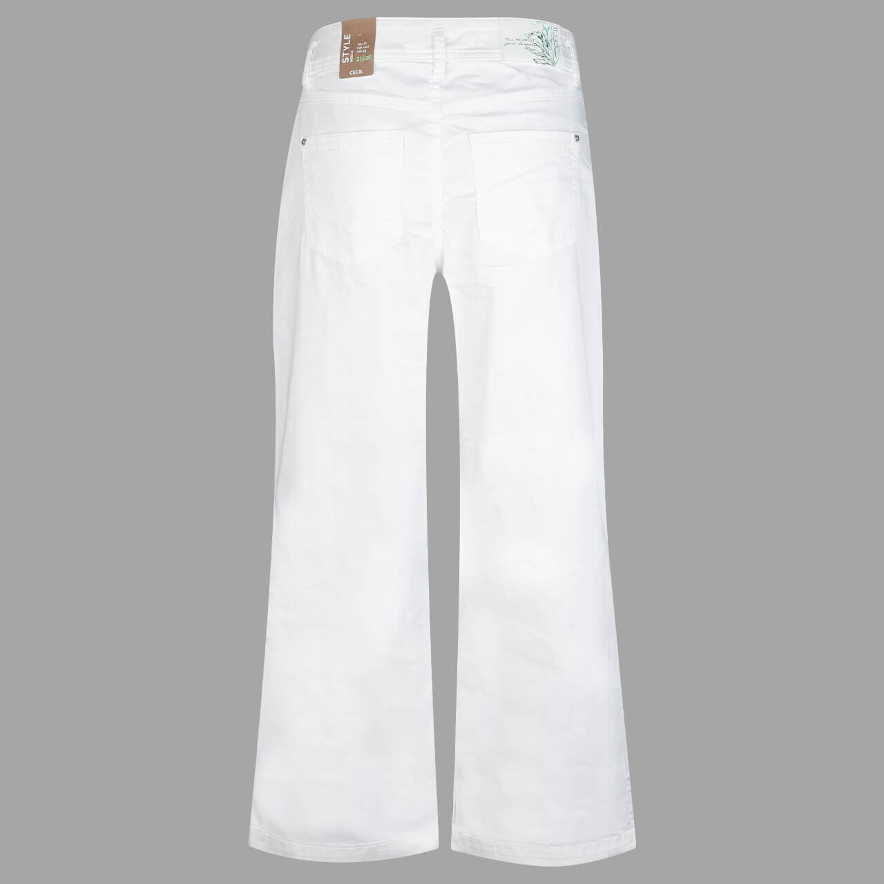 Cecil Neele Wideleg 7/8 Baumwollhose vanilla white