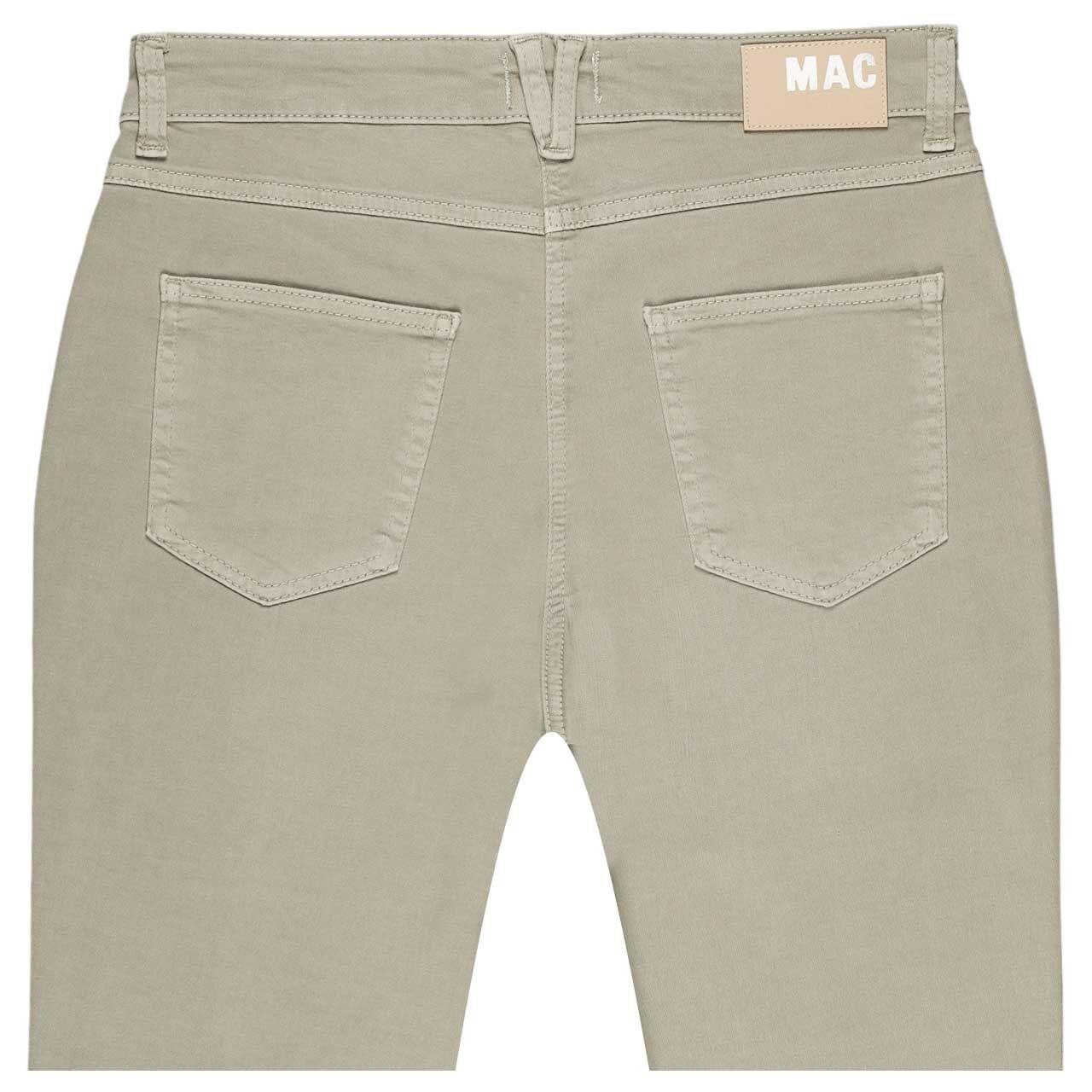 Stretch Damenjeans Melanie von MAC in Salbeigrün, detaillierte Rückansicht