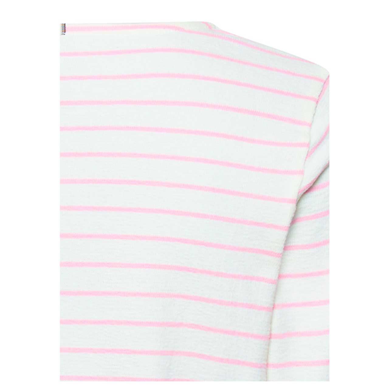 Damen Langarm Shirt von Camel active in Rosa gestreift, detaillierte Rückansicht