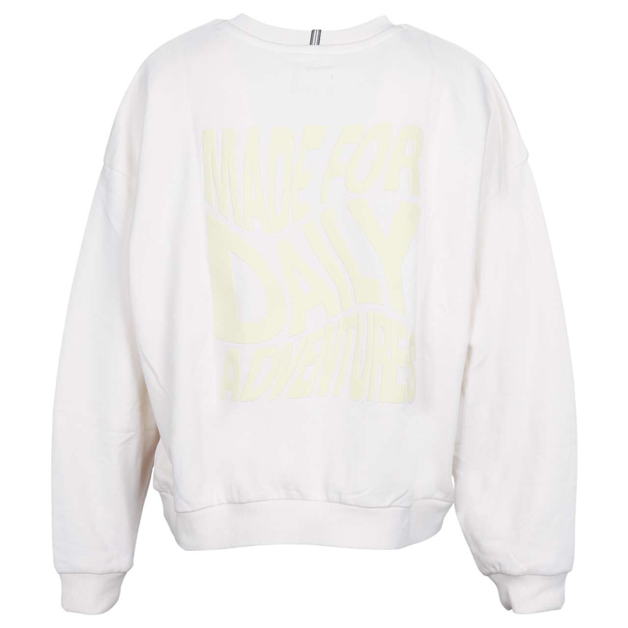 Damen Sweatshirt von Camel active in Cremeweiß mit Print, Rückansicht