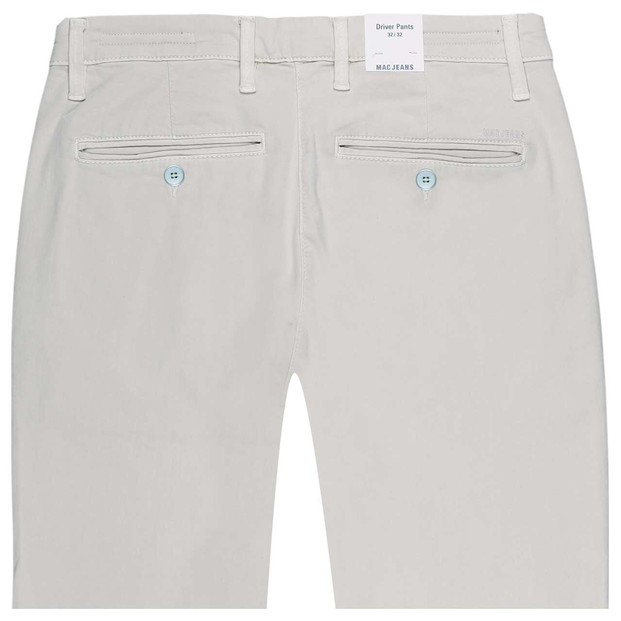 Herren Stretch Chino Baumwollhose Flexx Driver Pants von MAC in Beige, detaillierte Rückansicht