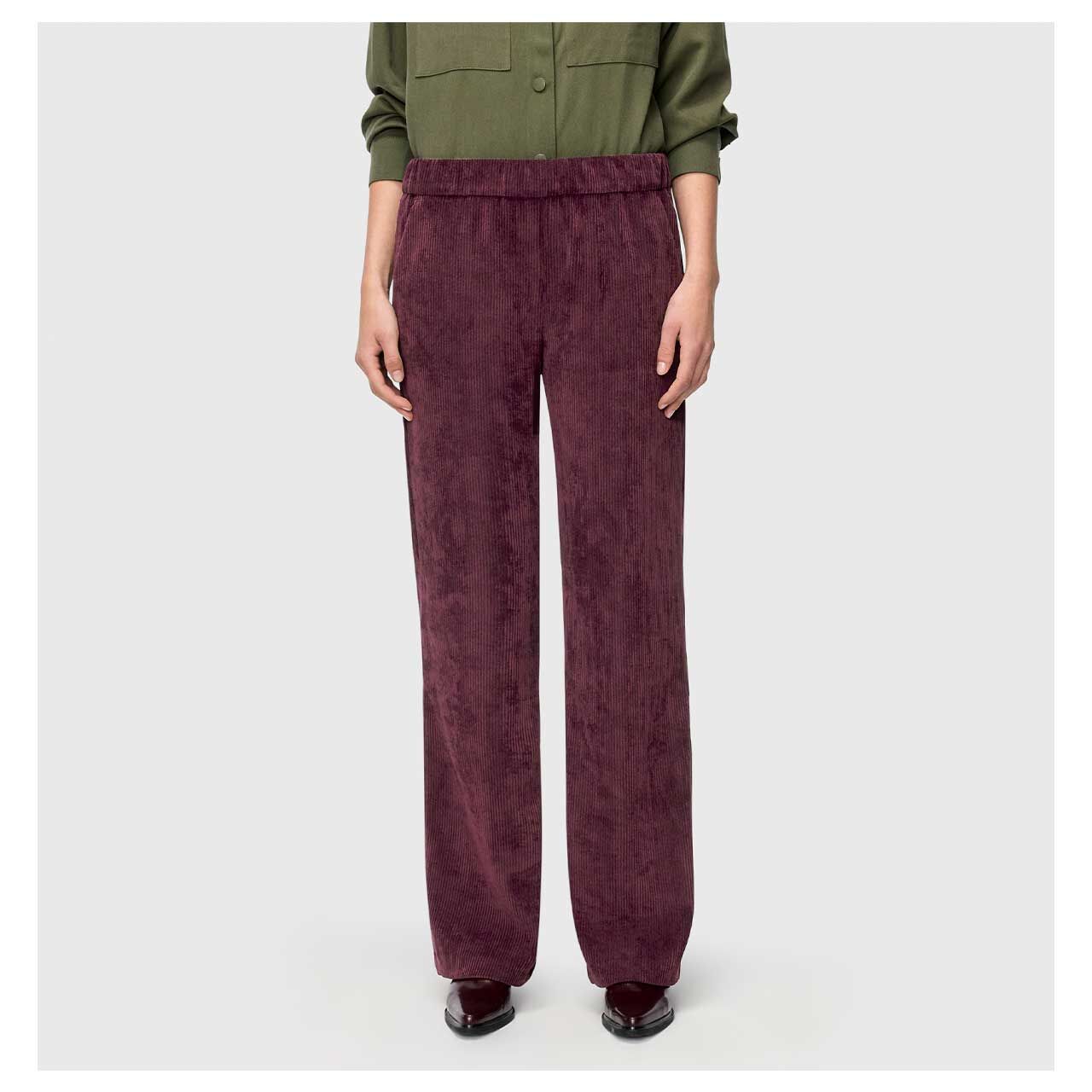 MAC Chiara Cordhose aubergine
