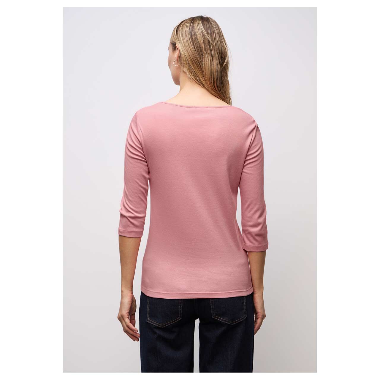 Damen 3/4 Arm Shirt Pania von Cecil in Rosa, Rückansicht am Model