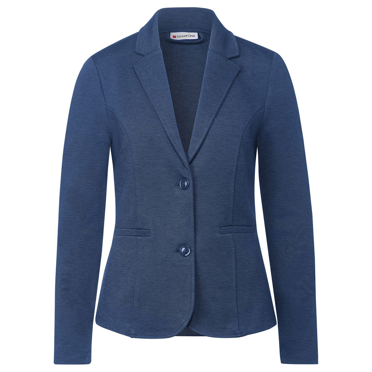Street One Damen Blazer Basic dark intense gentle blue melange Street One Damen Blazer Basic dark intense gentle blue melange